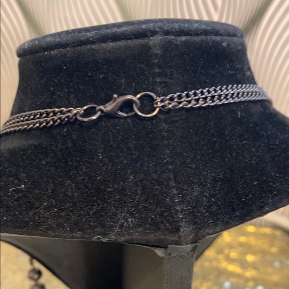 Black Beaded long Necklace with Tassel - Picture 5 of 5